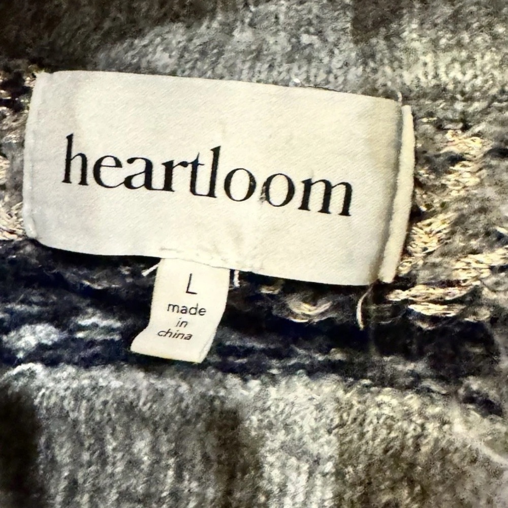 HEARTLOOM  LIVIA Sweater Smoke SIZE LARGE - Picture 4 of 4